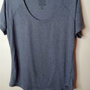 Patagonia Women's XL Capilene Cool Trail Blue Short Sleeve Scoopneck T Shirt
